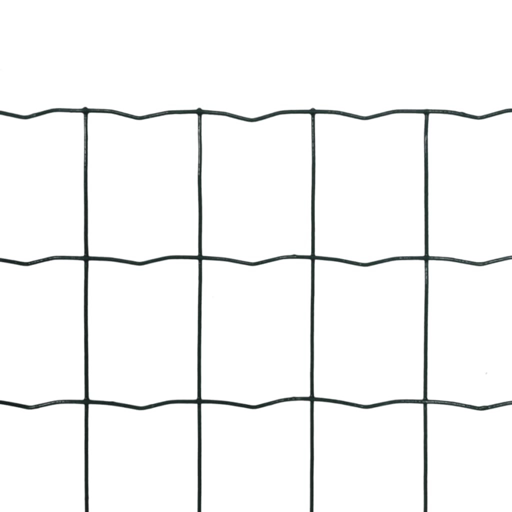 Vidaxl euro hek 10x1,7 m staal groen