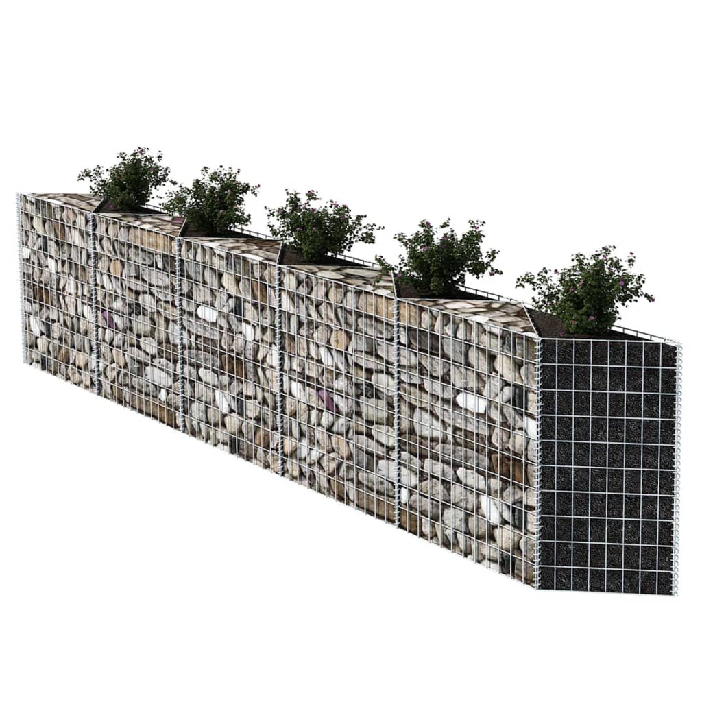 Vidaxl gabion mand 300x30x100 cm gegalvaniseerd staal