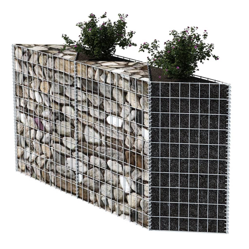 VidaXL Gabion mand 120x30x100 cm gegalvaniseerd staal