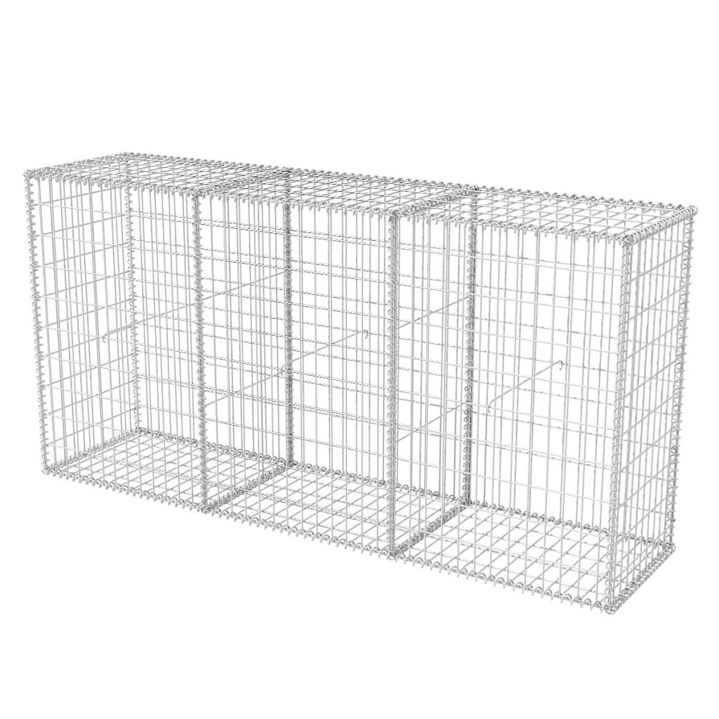 Vidaxl gabion mand 200x50x100 cm gegalvaniseerd staal