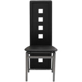Vidaxl eetkamerstoelen 4 st kunstleer zwart