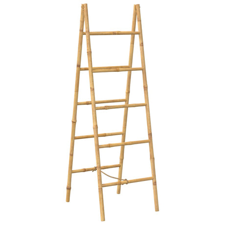 Vidaxl dubbele handdoekenladder met 5 tredes 50x160 cm bamboe