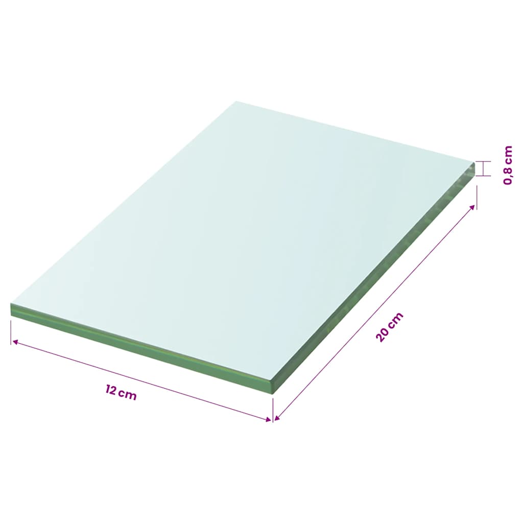 Vidaxl wandschap transparant 20x12 cm glas