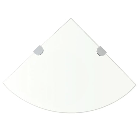 Vidaxl hoekschap met chromen dragers transparant 25x25 cm glas