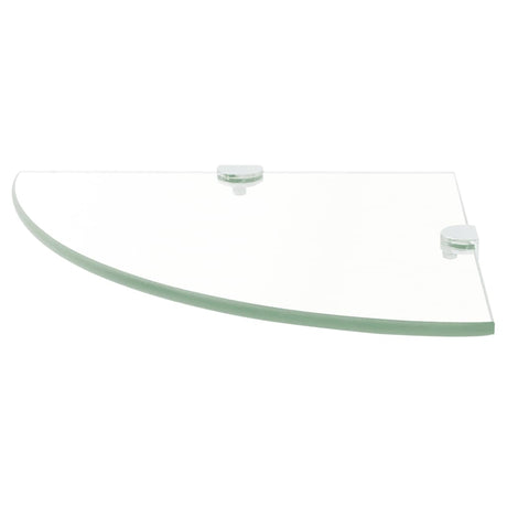 Vidaxl hoekschap met chromen dragers transparant 35x35 cm glas