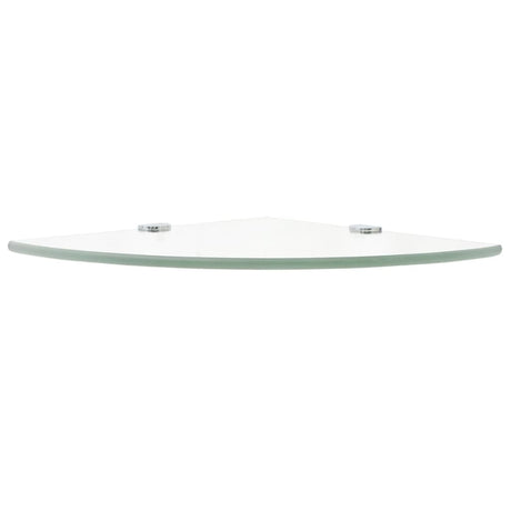 Vidaxl hoekschap met chromen dragers transparant 35x35 cm glas