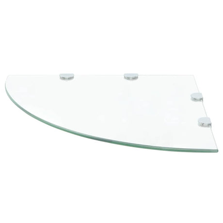 Vidaxl hoekschap met chromen dragers transparant 45x45 cm glas