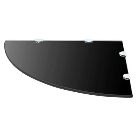 Vidaxl hoekschap met chromen dragers zwart 45x45 cm glas