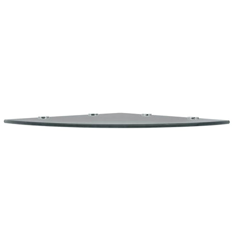 Vidaxl hoekschap met chromen dragers zwart 45x45 cm glas