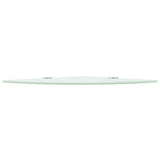 Vidaxl hoekschap met chromen dragers wit 35x35 cm glas