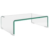 Vidaxl tv-meubel monitorverhoger transparant 40x25x11 cm glas