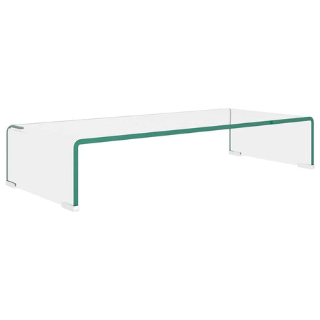 Vidaxl tv-meubel monitorverhoger transparant 70x30x13 cm glas