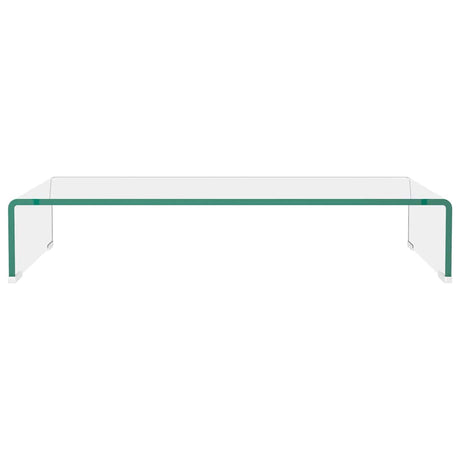 Vidaxl tv-meubel monitorverhoger transparant 70x30x13 cm glas