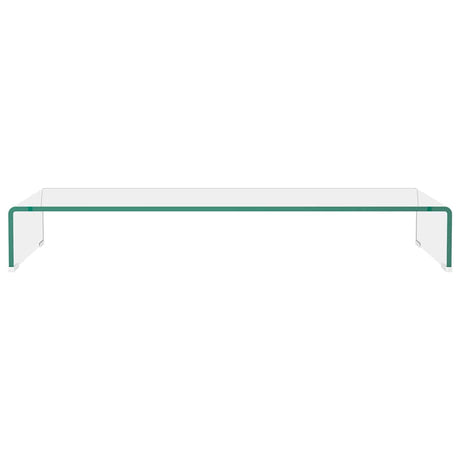 Vidaxl tv-meubel monitorverhoger transparant 90x30x13 cm glas