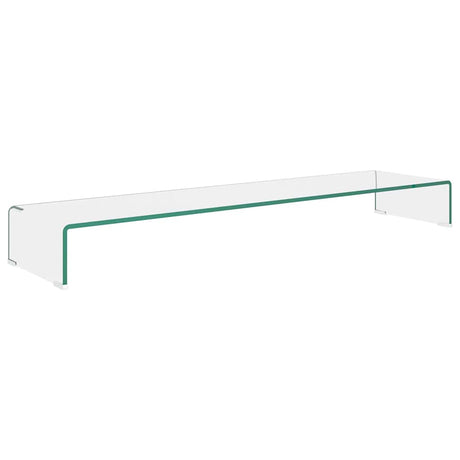 Vidaxl tv-meubel monitorverhoger transparant 120x30x13 cm glas