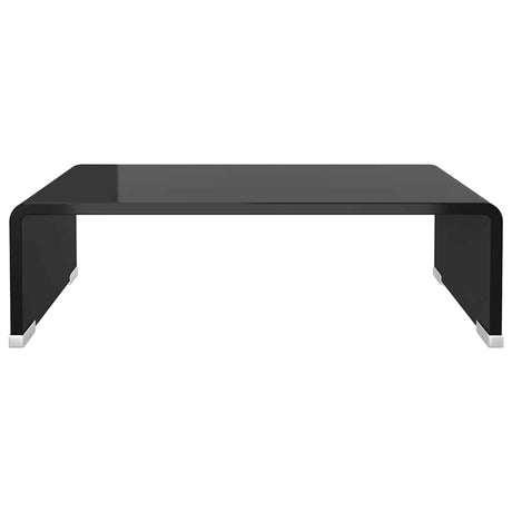 Vidaxl tv-meubel monitorverhoger zwart 40x25x11 cm glas