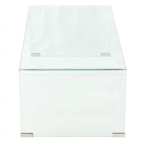Vidaxl salontafel 98x45x30 cm gehard glas transparant