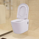 Vidaxl hangend toilet keramiek wit