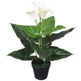 Vidaxl kunst calla lelie plant met pot 45 cm wit