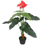 Vidaxl kunst anthurium plant met pot 90 cm rood en geel