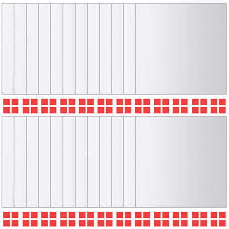 VidaXL 24 st Spiegeltegels vierkant glas