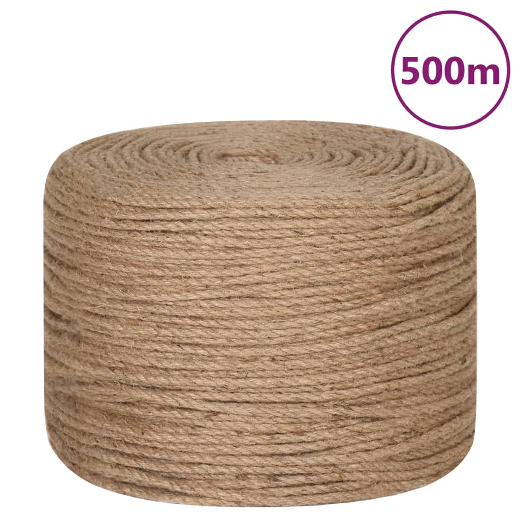 Vidaxl touw 100% jute 6 mm 500 m