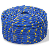 Vidaxl boot touw 6 mm 100 m polypropyleen blauw