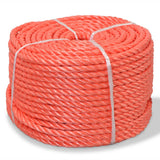 Vidaxl touw gedraaid 10 mm 100 m polypropyleen oranje