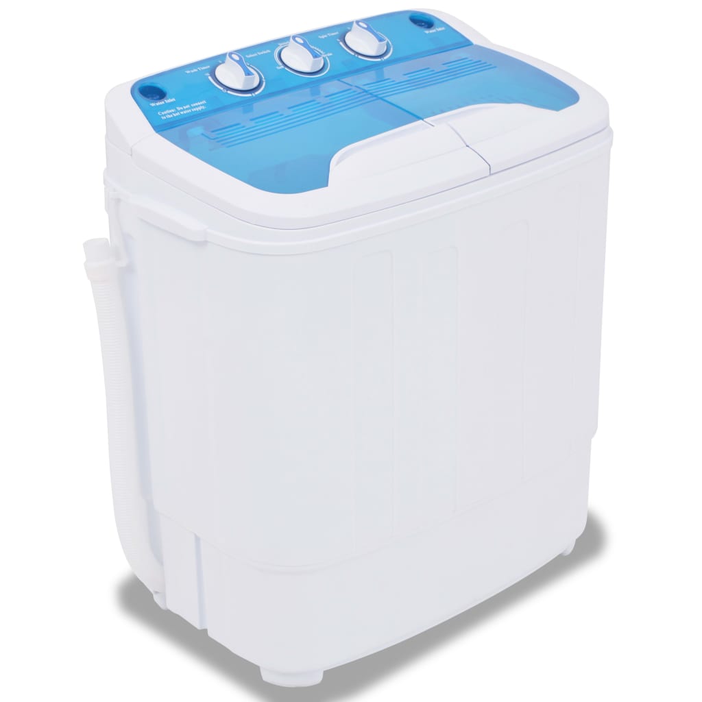 VidaXL Mini wasmachine met dubbele trommel 5,6 kg