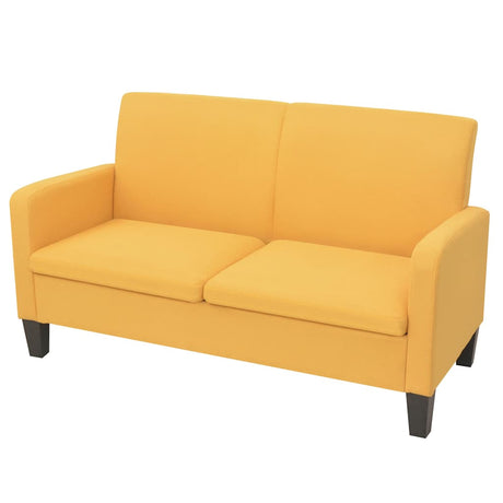 Vidaxl tweezitsbank 135x65x76 cm geel