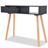 Vidaxl wandtafel 80x30x72 cm massief grenenhout zwart
