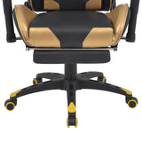 Vidaxl gaming stoel goud 70 x 71 x 136 cm kunstleer