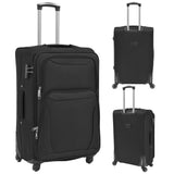 Vidaxl trolleyset zwart 3-delig