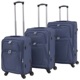 Vidaxl trolleyset marineblauw 3-delig