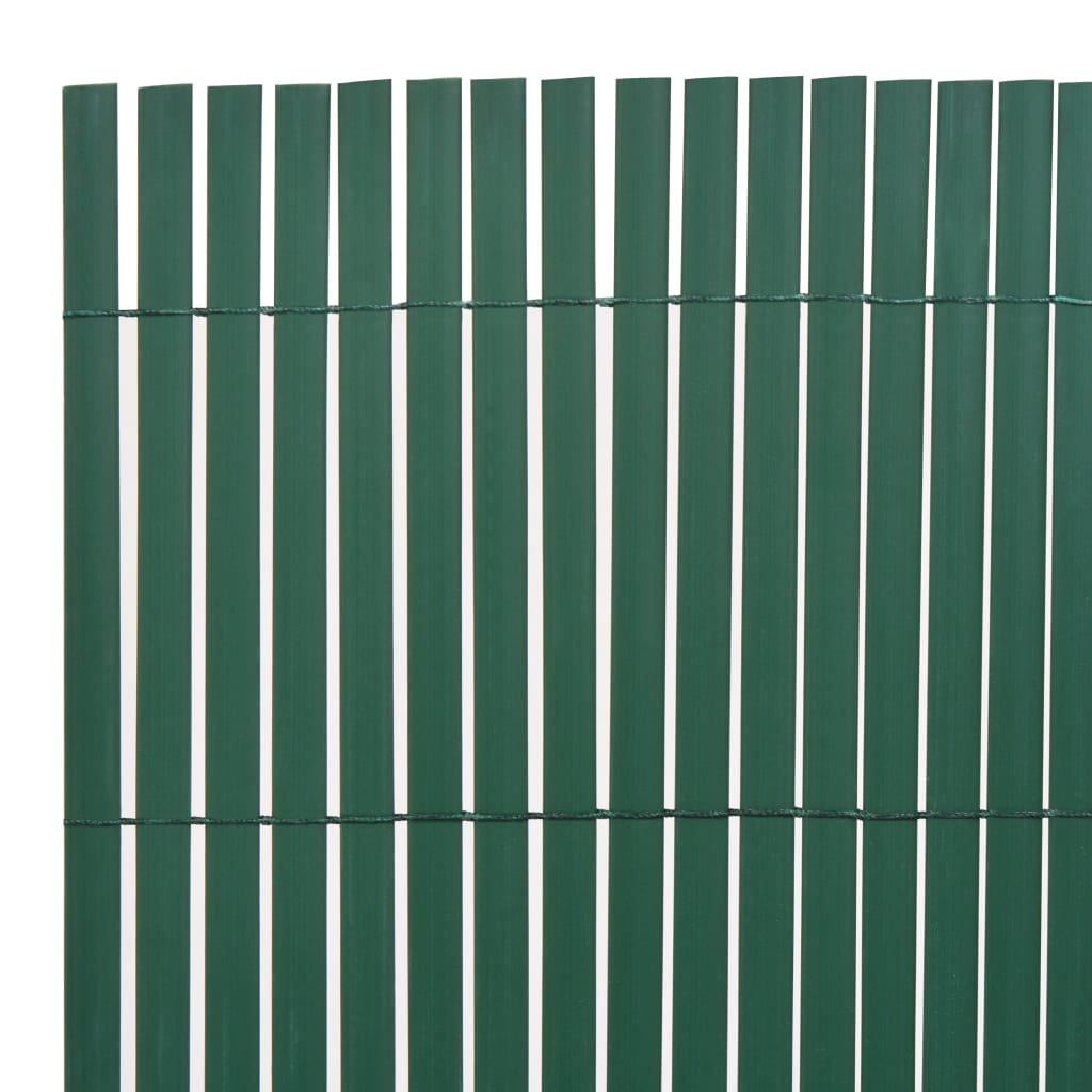 Vidaxl tuinafscheiding dubbelzijdig 90x300 cm pvc groen