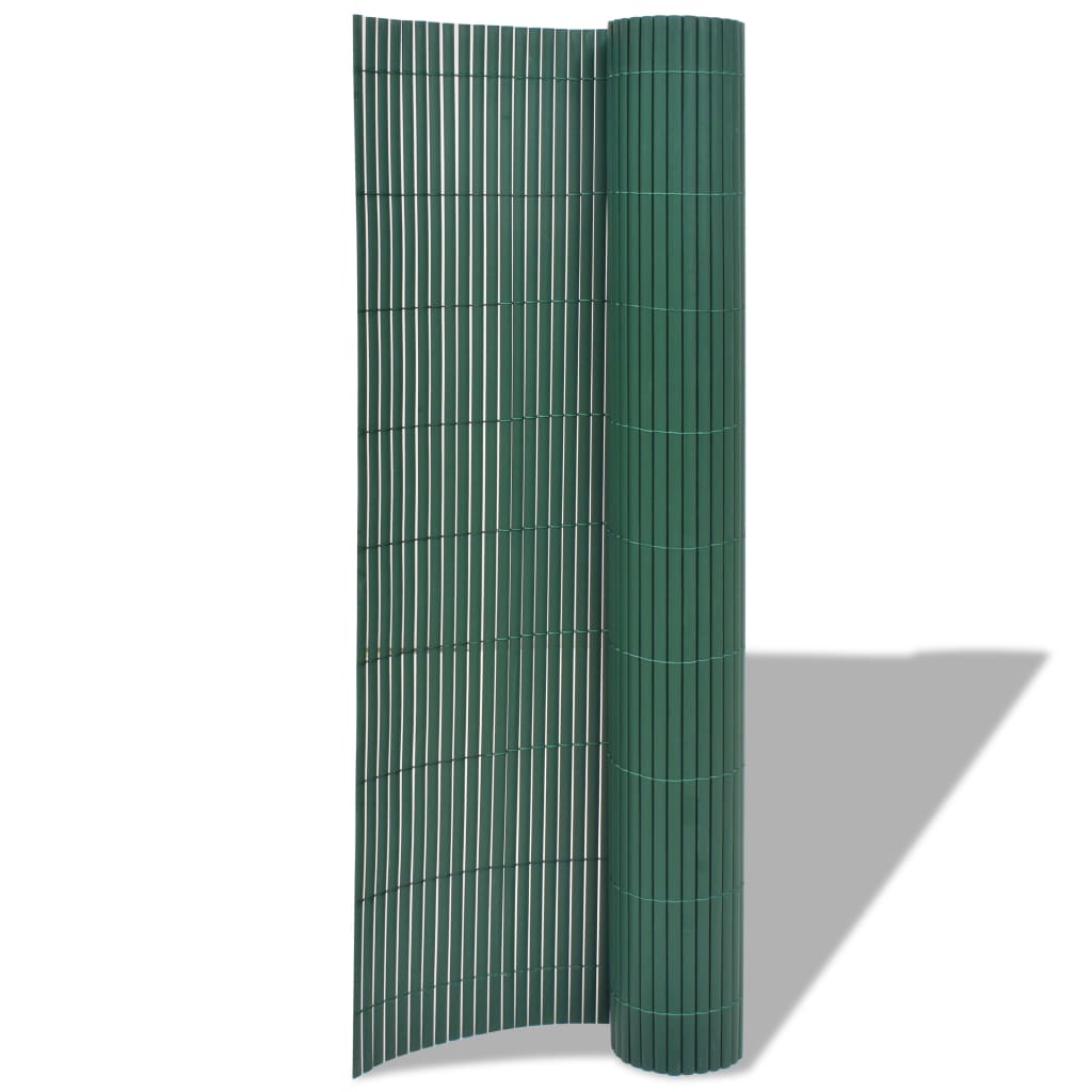 Vidaxl tuinafscheiding dubbelzijdig 90x500 cm pvc groen