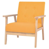 Vidaxl fauteuil stof geel