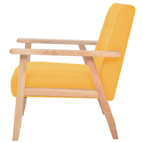 Vidaxl fauteuil stof geel