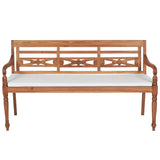 Vidaxl bank batavia met kussens 150 cm teakhout