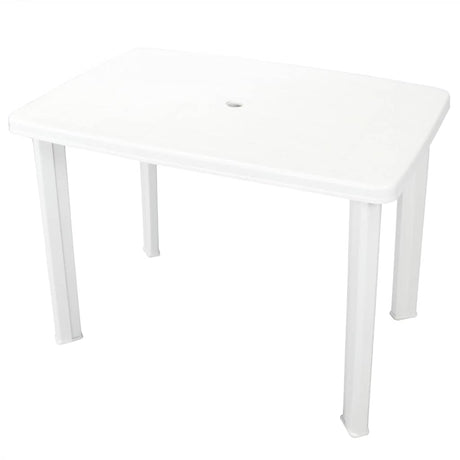 Vidaxl tuintafel 101x68x72 cm kunststof wit