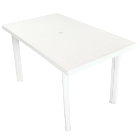 Vidaxl tuintafel 126x76x72 cm kunststof wit