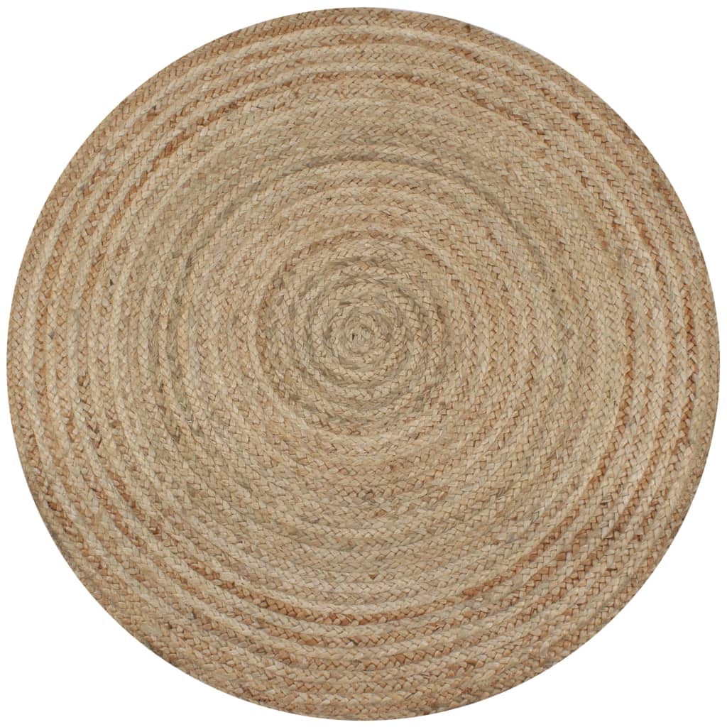 Vidaxl tapijt rond 90 cm gevlochten jute