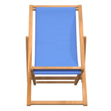 Vidaxl ligstoel 56x105x96 cm teakhout blauw