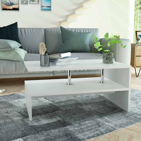 Vidaxl salontafel 90x59x42 cm bewerkt hout wit