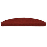 Vidaxl trapmatten zelfklevend 15 stuks 56x17x3 cm bordeaux rood halfrond