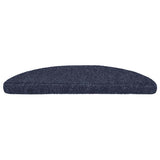 Vidaxl trapmatten zelfklevend 15 stuks 56x17x3 cm blauw halfrond
