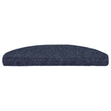 Vidaxl trapmatten zelfklevend 15 stuks 65x21x4 cm blauw halfrond groot