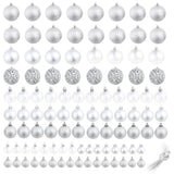 Vidaxl 100-delige kerstballenset 3 4 6 cm zilverkleurig