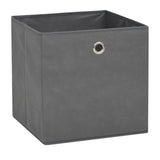 Vidaxl opbergboxen 4 st 32x32x32 cm nonwoven stof grijs