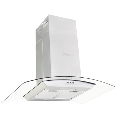 Vidaxl eilandafzuigkap 756 m³ u led 90 cm roestvrij staal
